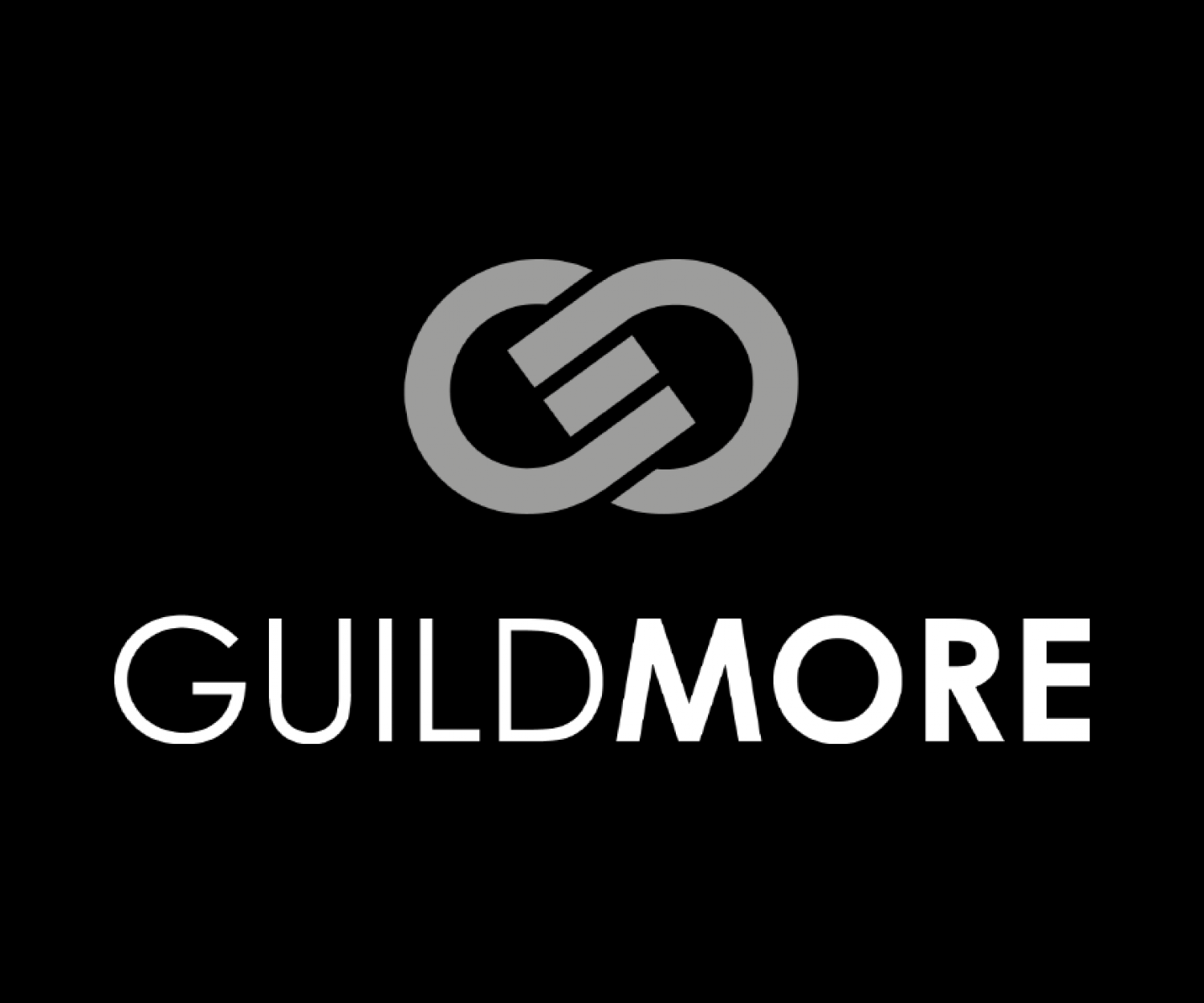 Black and white logo version of the Guildmore logo
