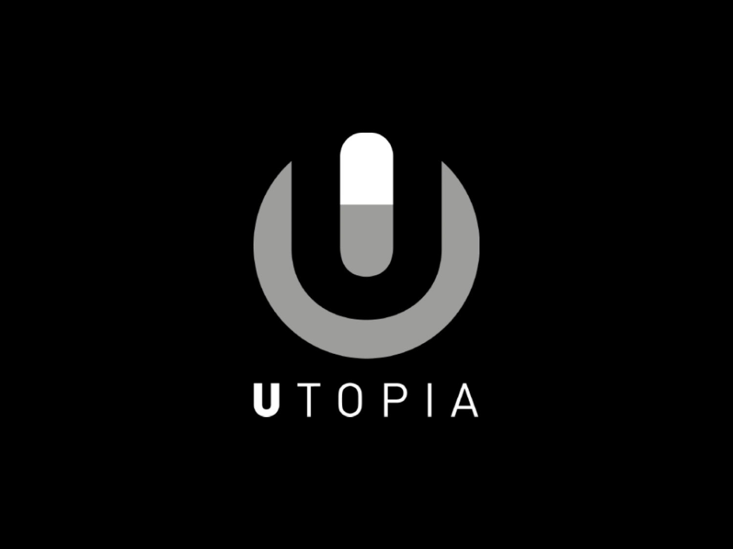 Grayscale logo design for Utopia