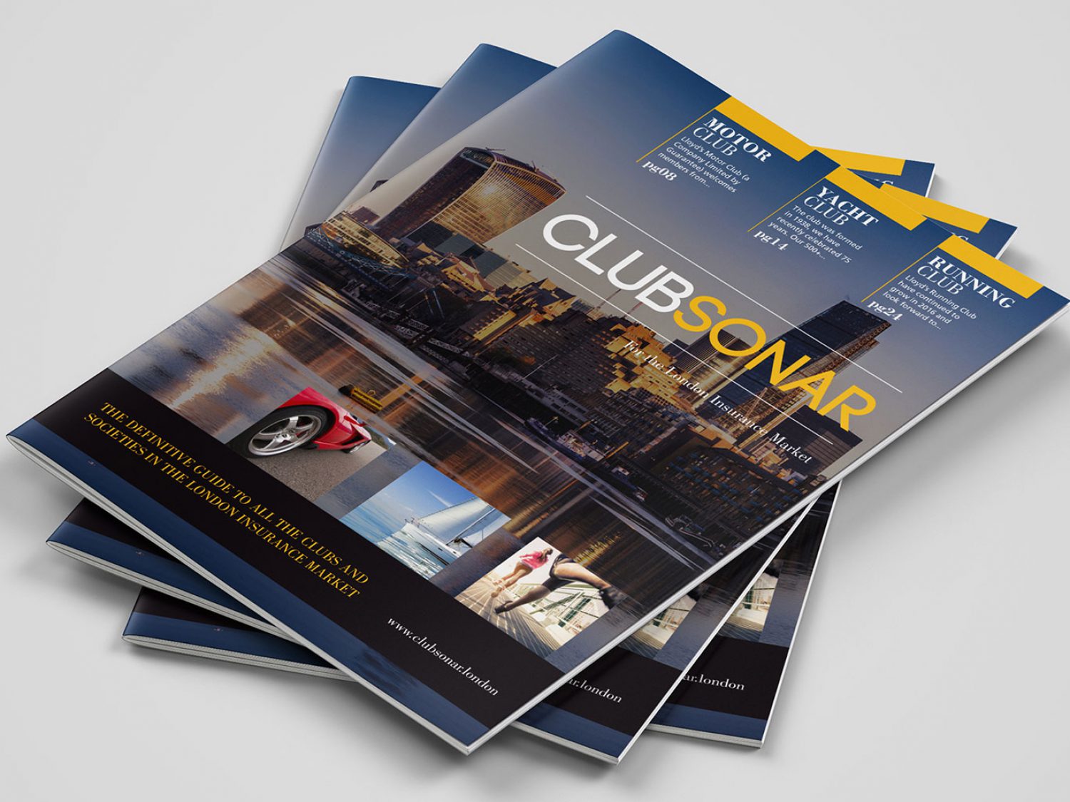 Graphic and print design of a magazine for Club Sonar