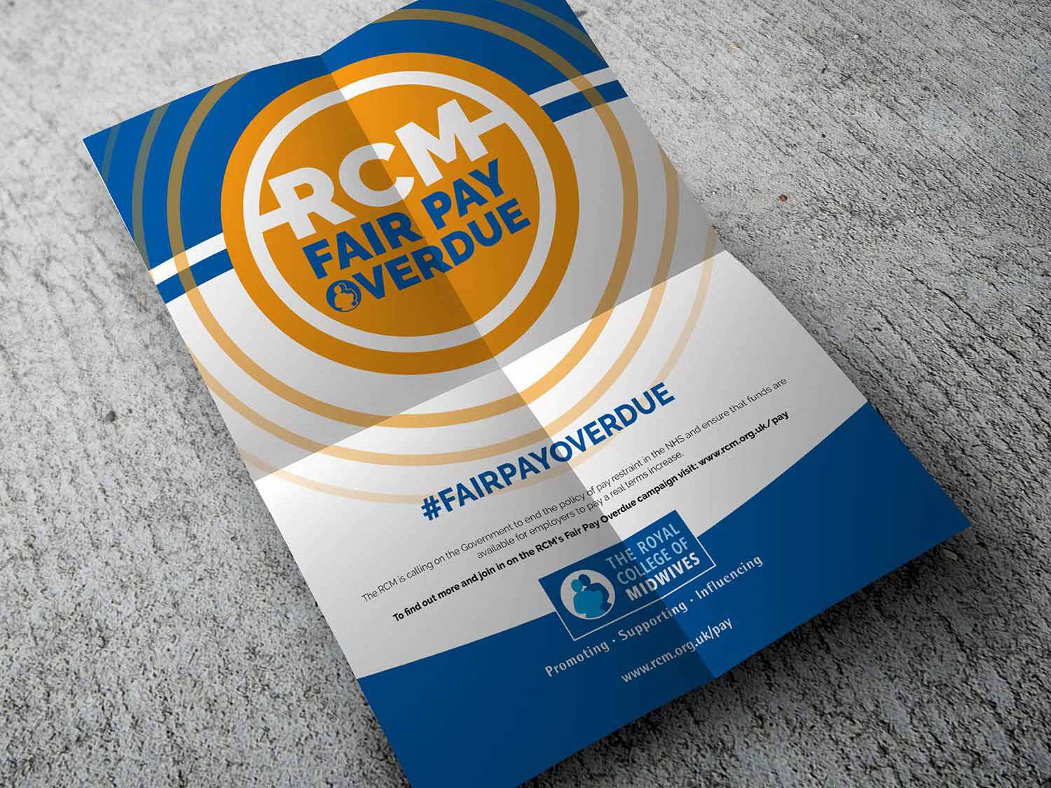 Print design of a flyer for the RCM