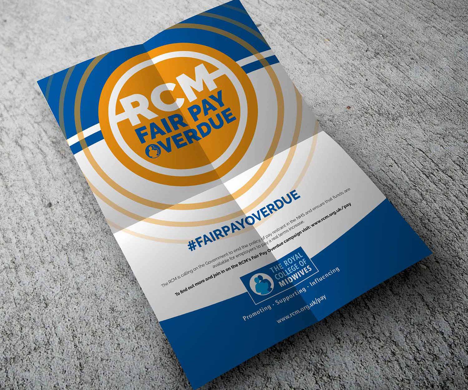 Print design of a flyer for the RCM